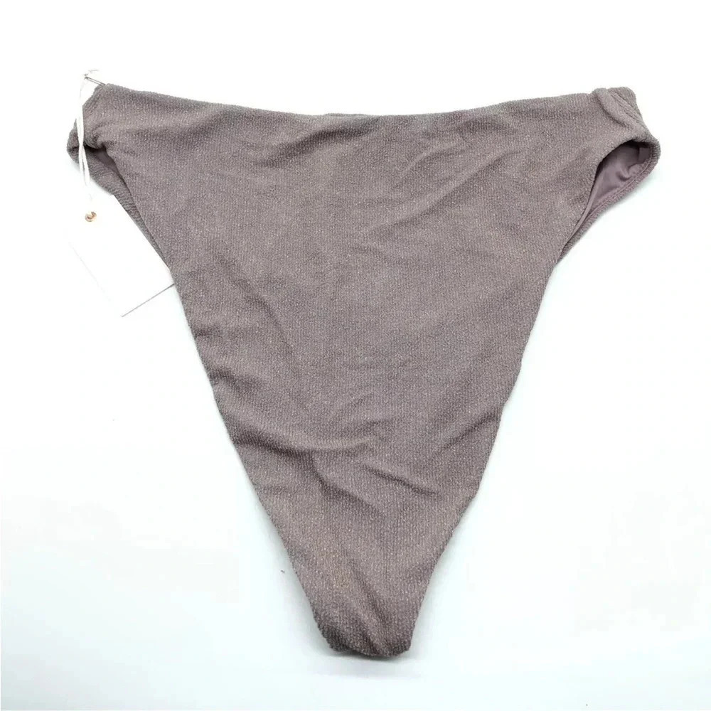*Final Price* Good American Bikini Bottom Size 8 or 5XL Lilac Sparkle Cheeky NWT - Picture 2 of 7